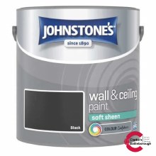 Johnstones Wall and Ceiling Soft Sheen Emulsion Paint 2.5L - Black