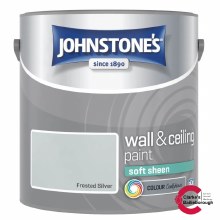 Johnstones Wall and Ceiling Soft Sheen Emulsion Paint 2.5L - Frosted Silver