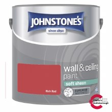 Johnstones Wall and Ceiling Soft Sheen Emulsion Paint 2.5L - Rich Red