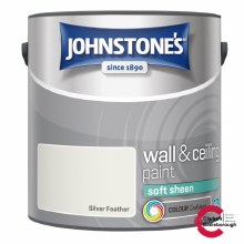 Johnstones Wall and Ceiling Soft Sheen Emulsion Paint 2.5L - Silver Feather