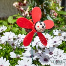 Ladybug Flower Loony Stake Garden Decoration