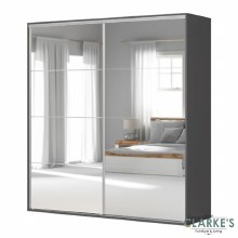 Luca Grey Wolfram Mirrored Sliderobe 180 cm Luca Grey Wolfram Mirrored Sliderobe 180 cm