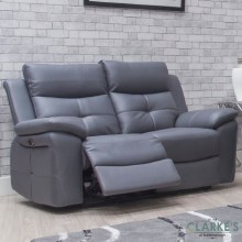 Lugano Power Recliner 2 Seater Sofa Dolphin Grey