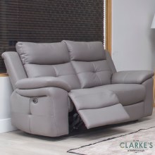 Lugano Power Recliner 2 Seater Sofa Storm Grey