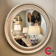 Macy Round Mirror Champagne