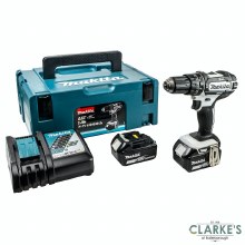 Makita LXT 18V Cordless Combi Drill with 2 x 3.0 Ah Batteries