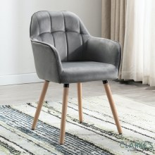 Manhattan grey velvet accent chair