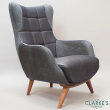 Manyas Accent Chair 2 Tone Grey