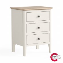 Marlow Coconut Milk 3 Drawer Bedside Locker