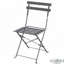 Mistral Folding Metal Garden Chair Grey