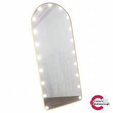 Modena LED Bulb Cheval Arch Mirror Gold