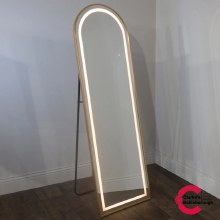 Modena LED Cheval Arch Mirror Gold