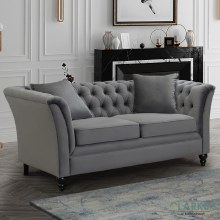 Mosella 2 Seater Velvet Sofa Pirate Grey