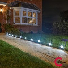 Multi-Spot Solar Garden Spot Lights Set of 10