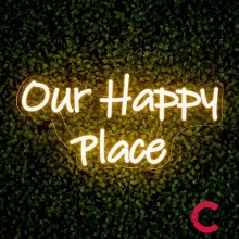 Neon Wall Sign - Our Happy Place
