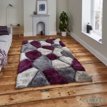 Noble House Rug NH5858 Grey / Purple Rug 120 x 170cm