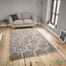 Noble House Rug NH30782 Grey / White Rug 120 x 170cm