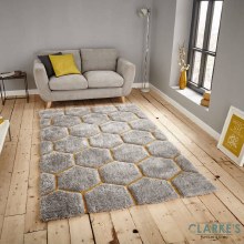 Noble House Rug NH30782 Grey / Yellow 150 x 230cm