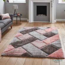 Olympia 2239 Grey/Pink Rug 120 x 170cm