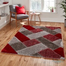 Olympia 2239 Grey/Red Rug 120 x 170cm