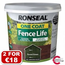 Ronseal One Coat Fence Life Forest Green 5L