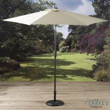 Pagoda Aluminium Crank and Tilt Garden Parasol Beige 2.5 Meter