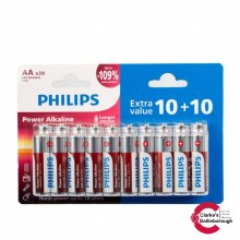 Philips AA Power Alkaline Value Pack 20 Batteries