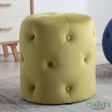 Pinot mustard velvet foot stool