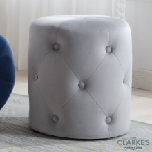 Pinot grey velvet foot stool