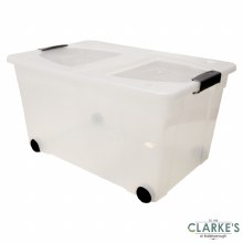 Plastic Storage Box with Centre Hinged Lid 120 Litre