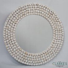 Portia White Round Wall Mirror 80 x 80 cm