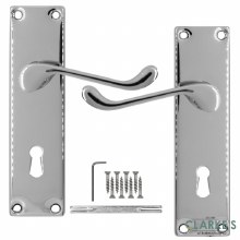 Tiszla Door Handle Set Chrome