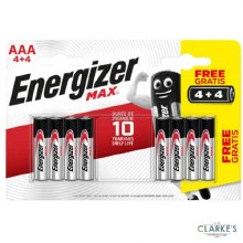 Energizer MAX AAA Alkaline Batteries | Pack of 8