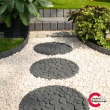 Round River Rock Garden Path Stepping Stone Grey