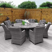 Riviera 8 Seater Round Rattan Garden Set