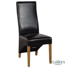 Rocco Black PU Dining Chair