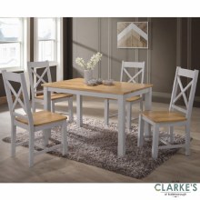 Rochester Dining Set Grey. Table & 4 Chairs