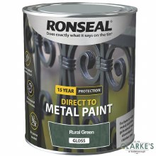 Ronseal Direct To Metal Paint Rural Green Gloss 750ml