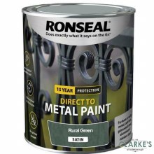 Ronseal Direct To Metal Paint Rural Green Satin 250ml