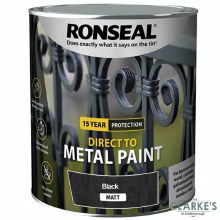 Ronseal Direct To Metal Paint Black Matt 2.5 Litre