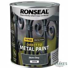 Ronseal Direct To Metal Paint Storm Grey Satin 250ml