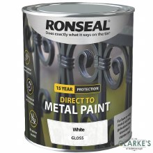 Ronseal Direct To Metal Paint White Gloss 250ml