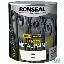 Ronseal Direct To Metal Paint White Matt 750ml