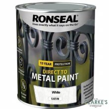 Ronseal Direct To Metal Paint White Satin 750ml