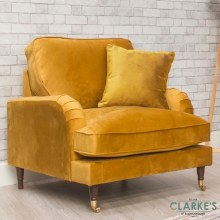 Rupert Velvet Armchair Mustard