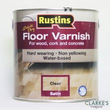 Rustins Quick Dry Floor Varnish Clear Satin 1 Litre