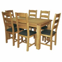 Salisbury Oak Dining Set. 180cm dining table and 6 chairs