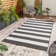 Santa Monica 48644 Outdoor Rug Black/White 120 x 170cm