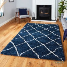 Scandi Berber G257 Navy/Cream Rug 120 x 170cm