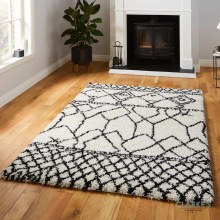 Scandi Berber G276 White/Black Rug 120 x 170cm